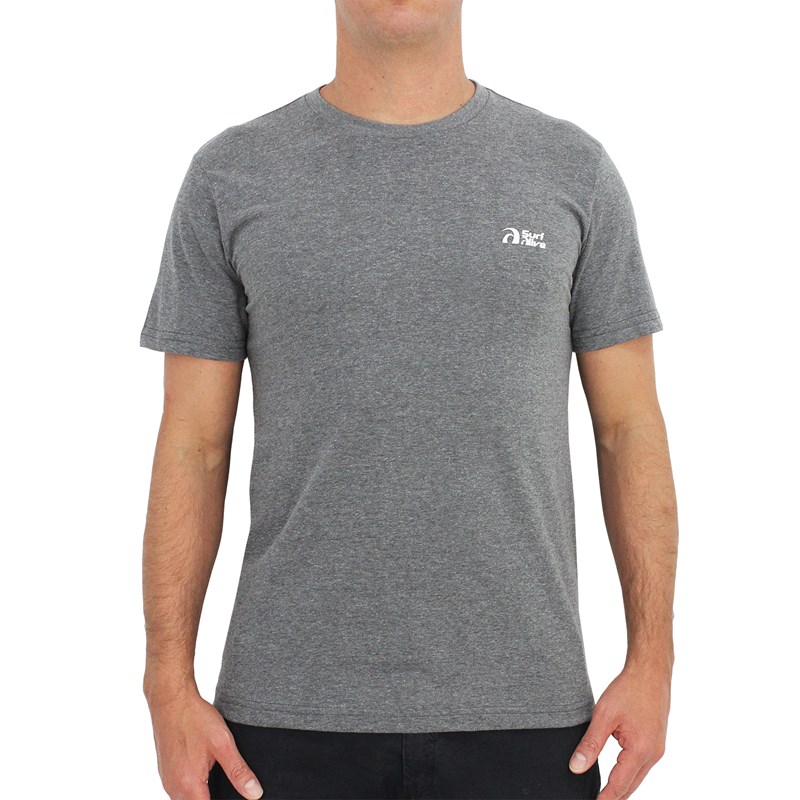 Camiseta John John Basic Logo Mescla Masculina Cinza - Compre Agora