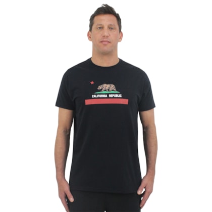 Camiseta Surf Alive California Republic Preta