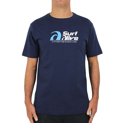 Camiseta Surf Alive Logo Azul