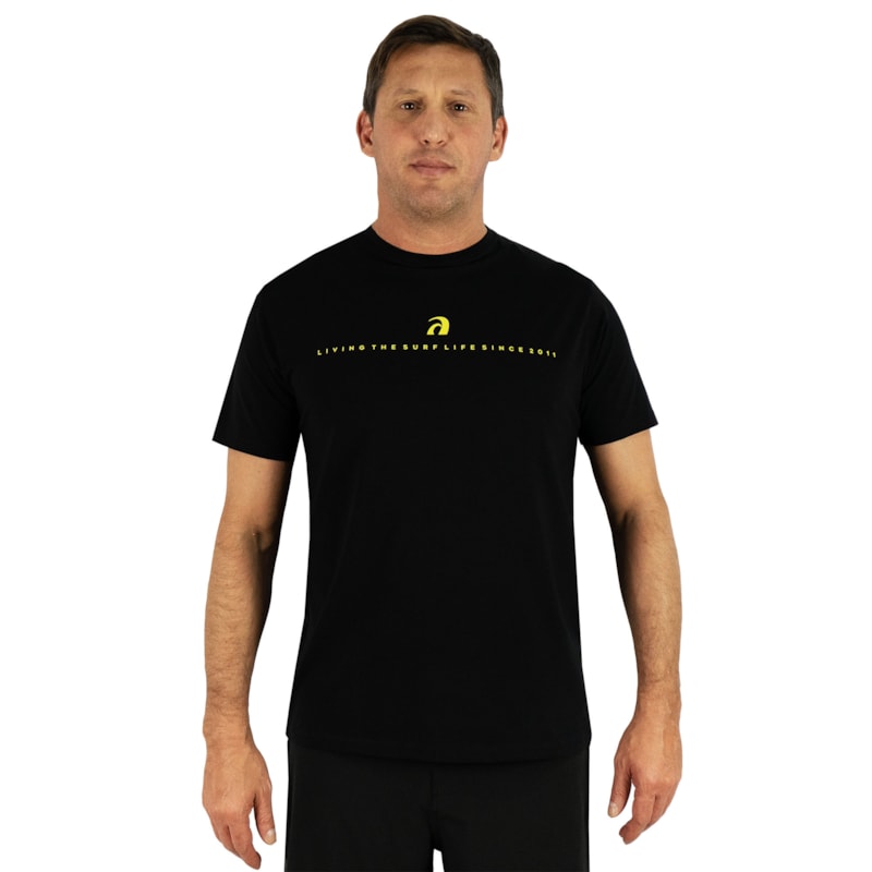 Camiseta Surf Alive Premium Living The Surf Life Preta