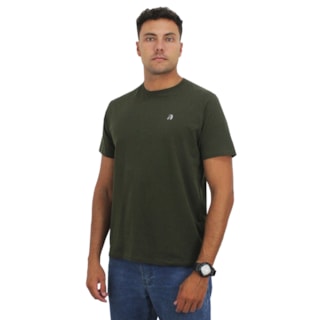 Camiseta Surf Alive Premium Mini Logo Verde Musgo