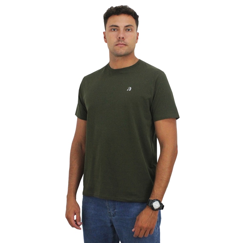Camiseta Surf Alive Premium Mini Logo Verde Musgo