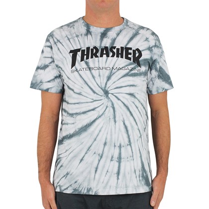 Camiseta Thrasher Skate Magazine Spider Dye Cinza