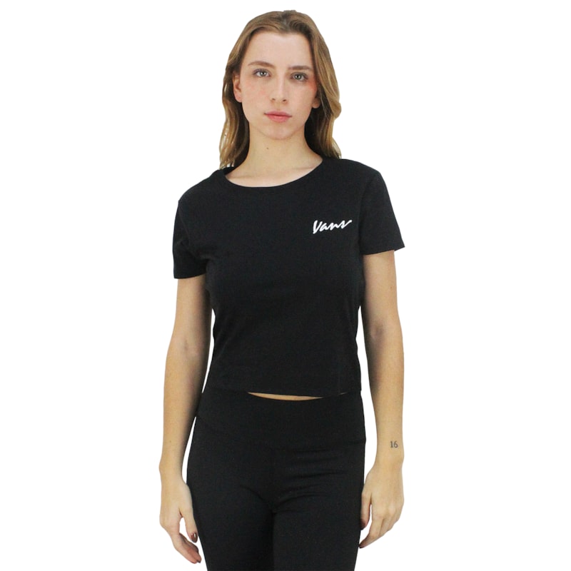 Camiseta Vans Classic Script Baby Black