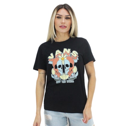 Camiseta Vans Skull Split Bff Black