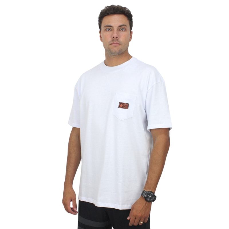 Camiseta Volcom Confort Fit Workwear Branca