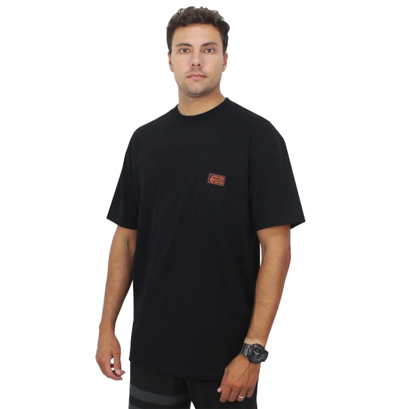 Camiseta Volcom Confort Fit Workwear Preta