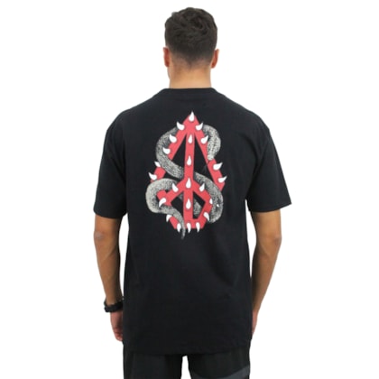 Camiseta Volcom Confort Snake Peace Black