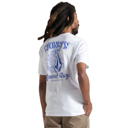 Camiseta Volcom Speed Shop Branca