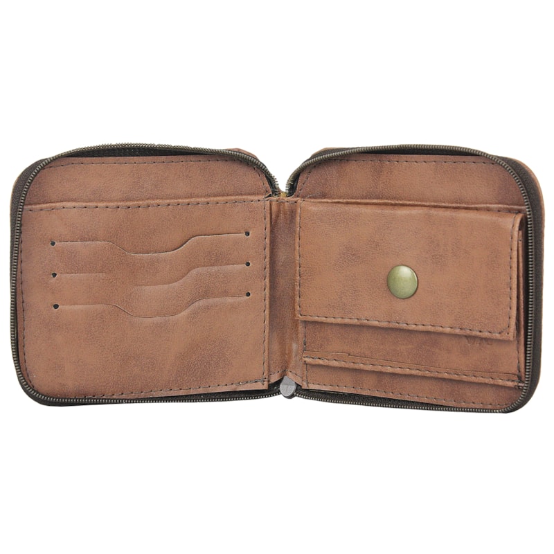 Carteira RVCA Zip Around Light Borwn
