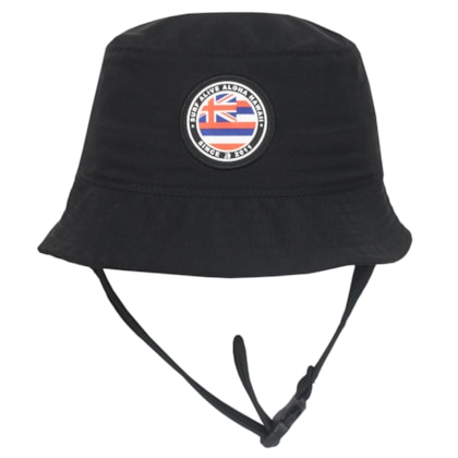 Chapéu para Surf Aloha Hawaii Bucket Preto