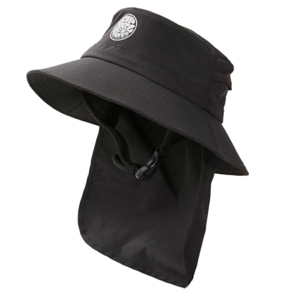 Chapéu para Surf Rip Curl Surf Series Bucket Hat Black Chapéu para Surf Rip Curl Surf Series Bucket Hat Black