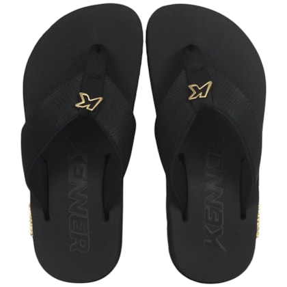 Chinelo Kenner Kivah Gold Preto Chinelo Kenner Kivah Gold Preto