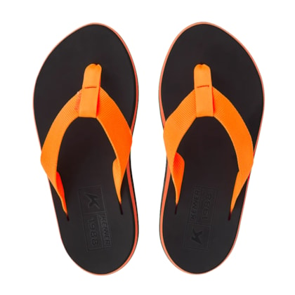 Chinelo Kenner Legend Pro Preto Laranja