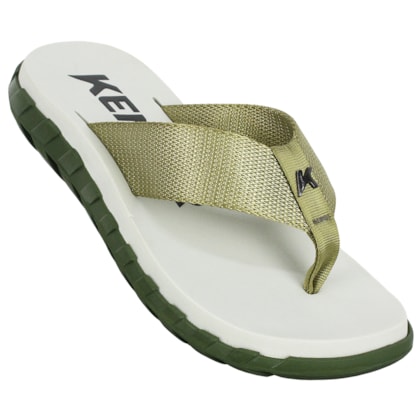 Chinelo Kenner Megah Verde Militar Baunilha Caqui