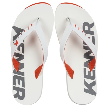 Chinelo Kenner Red Laranja Branco