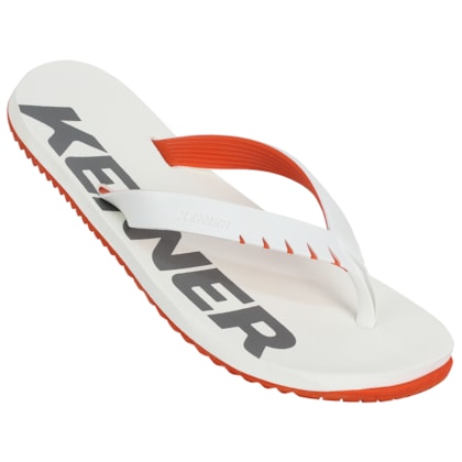 Chinelo Kenner Red Laranja Branco