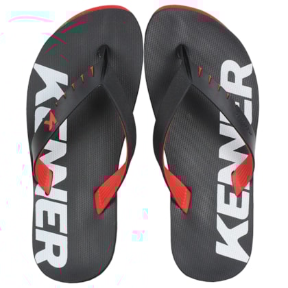 Chinelo Kenner Red Vermelho Preto