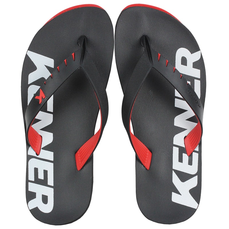 Chinelo Kenner Red Vermelho Preto