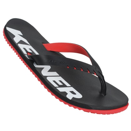 Chinelo Kenner Red Vermelho Preto