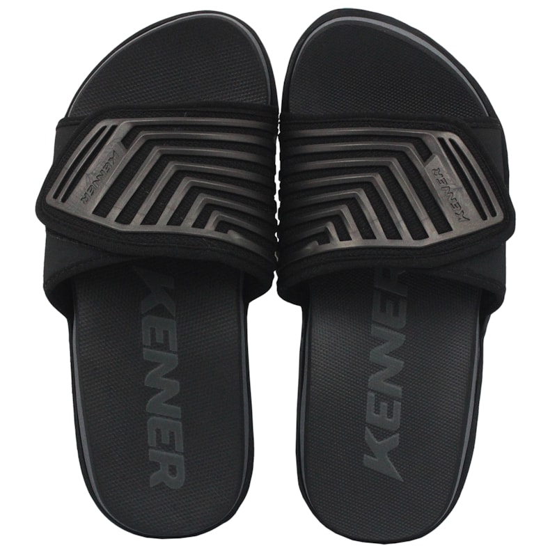 Chinelo Kenner Slide On Kanoo Black Grey