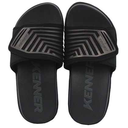 Chinelo Kenner Slide On Kanoo Black Grey Chinelo Kenner Slide On Kanoo Black Grey