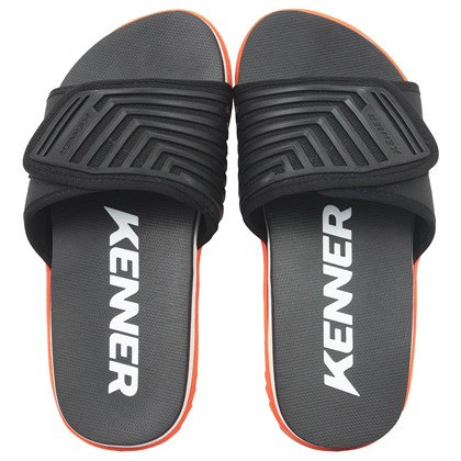 Chinelo Kenner Slide On Kanoo Black Orange