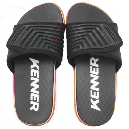 Chinelo Kenner Slide On Kanoo Black Orange Chinelo Kenner Slide On Kanoo Black Orange