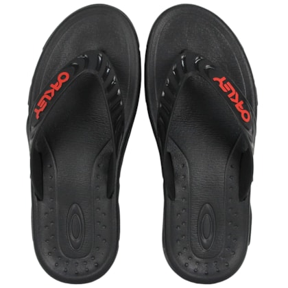Chinelo Oakley Crowd B1B Black Orange