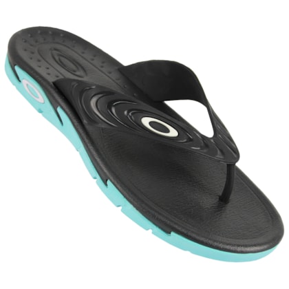 Chinelo Oakley Crowd Black Turquise