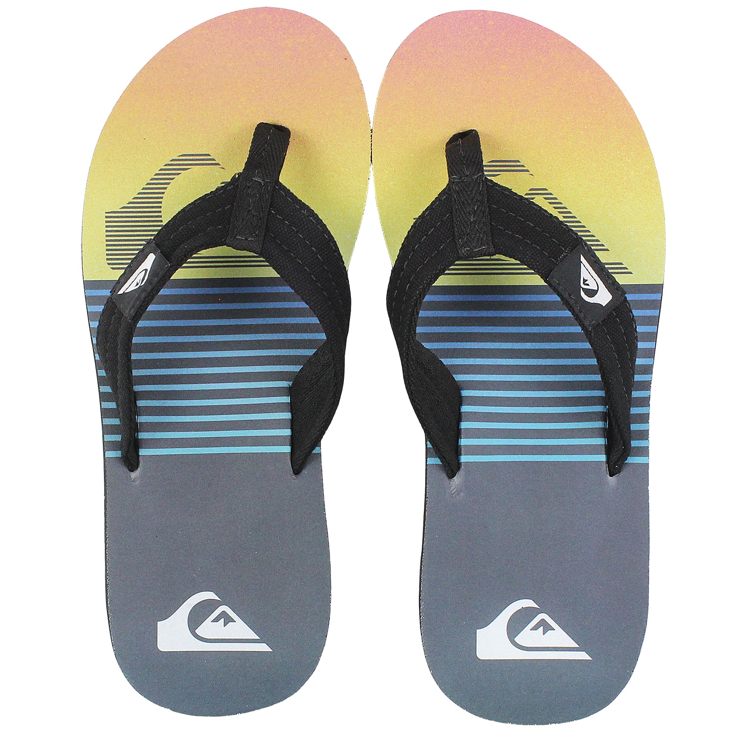 Chinelo Quiksilver Layback Slab Stripe Navy