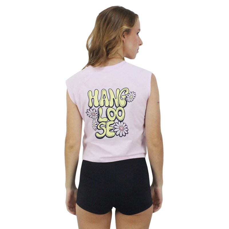 Cropped Hang Loose Flowers Rosa