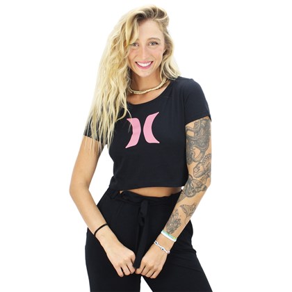 Cropped Hurley Icon Black Pink