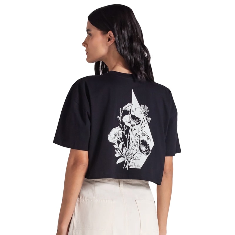 Cropped Volcom Pitch It To Me Preta