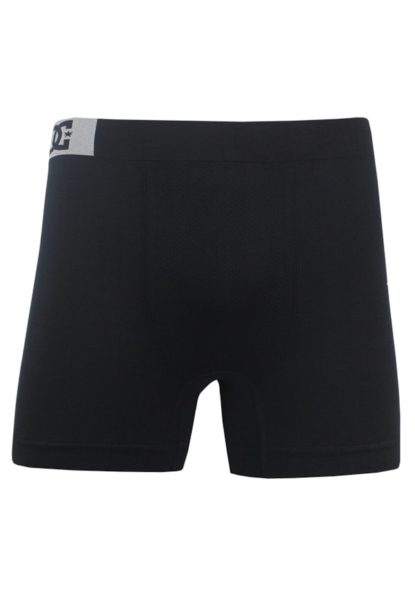 Cueca Boxer DC Shoes Seamless Preto e Cinza