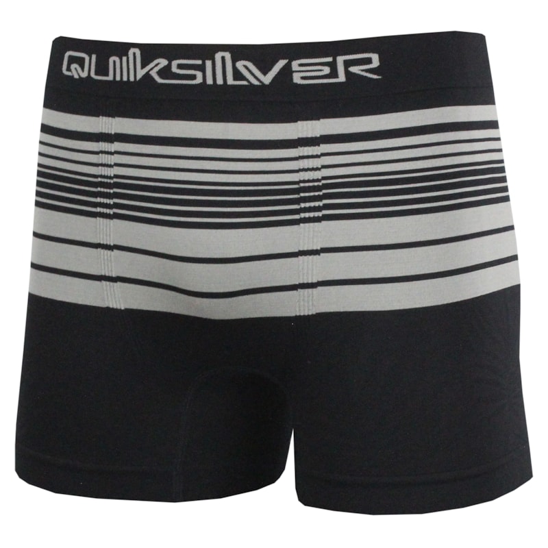 Cueca Boxer Quiksilver Seamless Preto Cinza Escuro