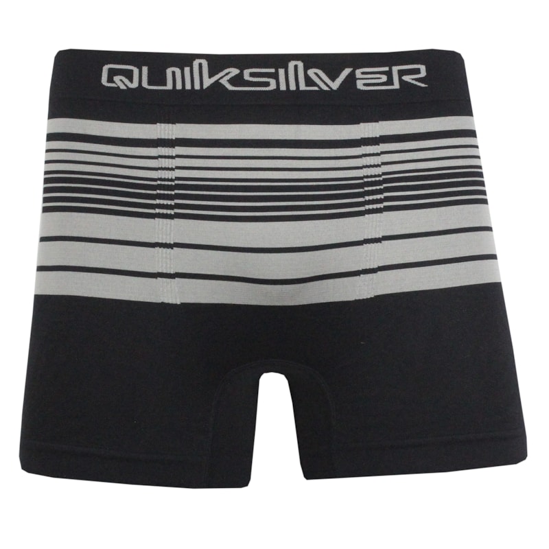 Cueca Boxer Quiksilver Seamless Preto Cinza Escuro