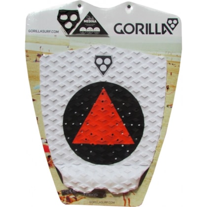 DECK ANTIDERRAPANTE GORILLA GRIP GABRIEL MEDINA BRANCO E LARANJA DECK ANTIDERRAPANTE GORILLA GRIP GABRIEL MEDINA BRANCO E LARANJA