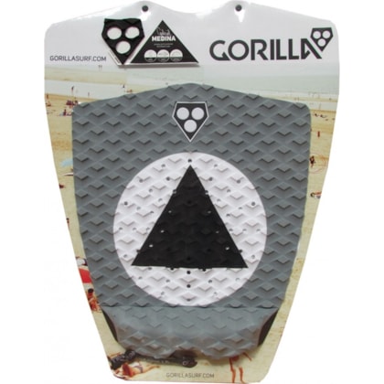 DECK ANTIDERRAPANTE GORILLA GRIP GABRIEL MEDINA CINZA E PRETO DECK ANTIDERRAPANTE GORILLA GRIP GABRIEL MEDINA CINZA E PRETO