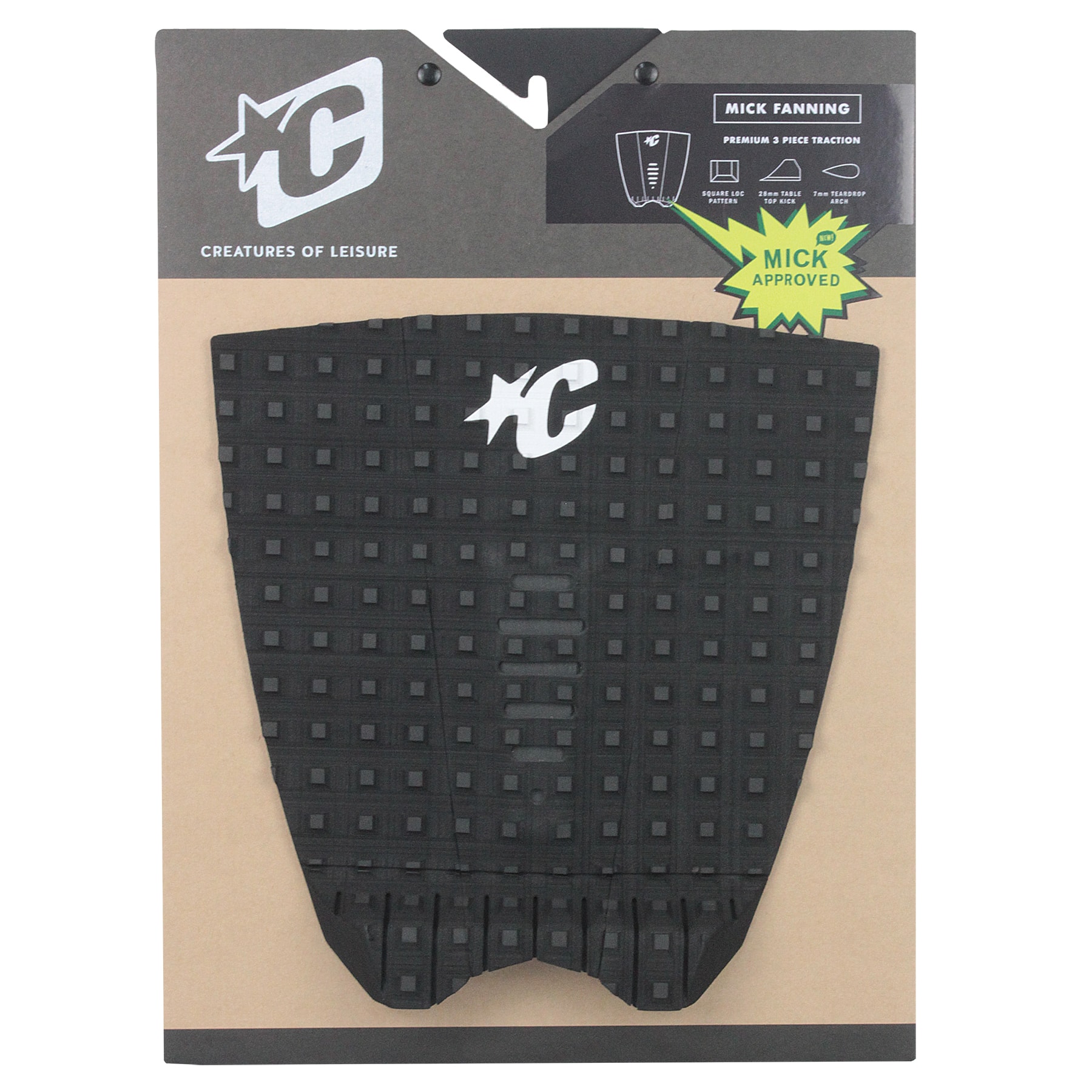 Deck para Prancha de Surf Creatures Icon Preto Branco