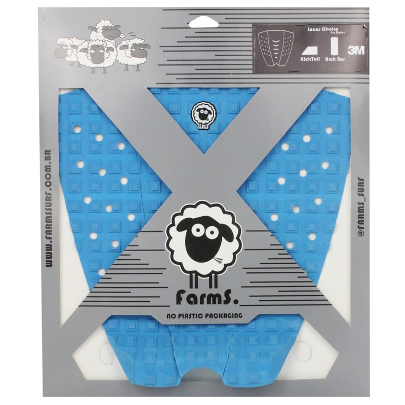 Deck para Prancha de Surf Farms Pad Lucas Silveira Blue