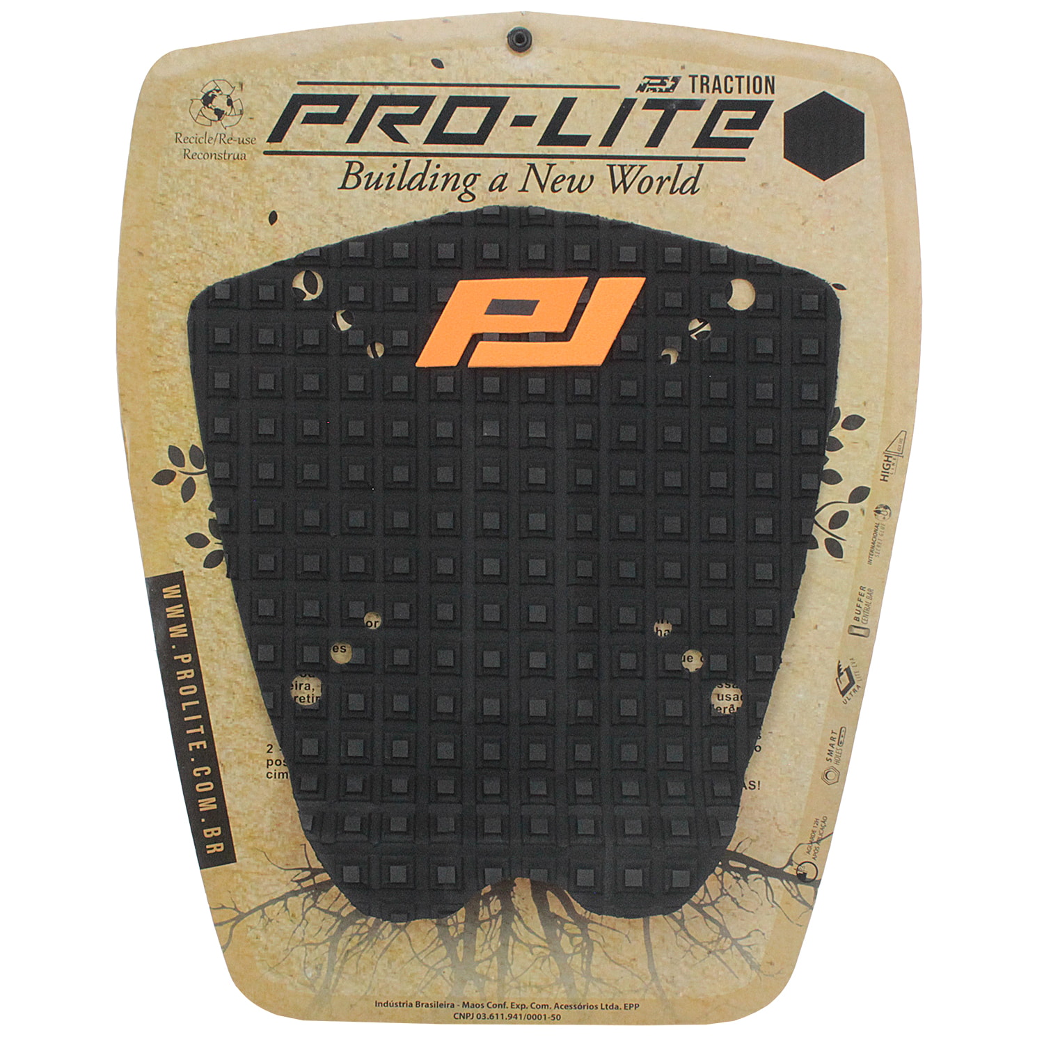 Deck para Prancha de Surf Pro Lite Lombok Black Red