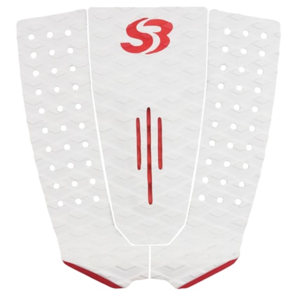 Deck para Prancha de Surf Silverbay Alpha Branco Vermelho