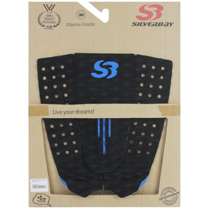 Deck para Prancha de Surf Silverbay Alpha Preto Azul