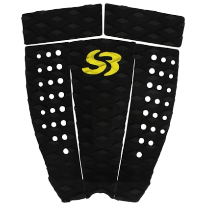 Deck para Prancha de Surf Silverbay KIDS Preto Amarelo