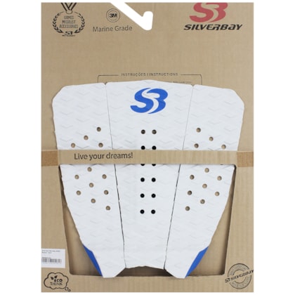 Deck para Prancha de Surf Silverbay Maui Branco Azul