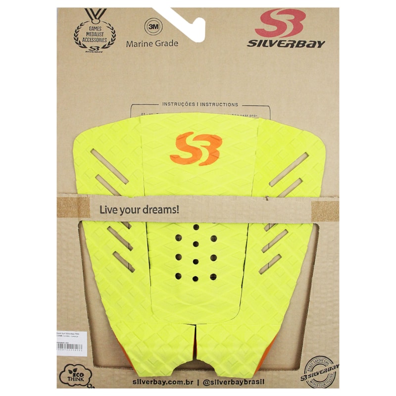 Deck para Prancha de Surf Silverbay PRO COMB Limão Laranja