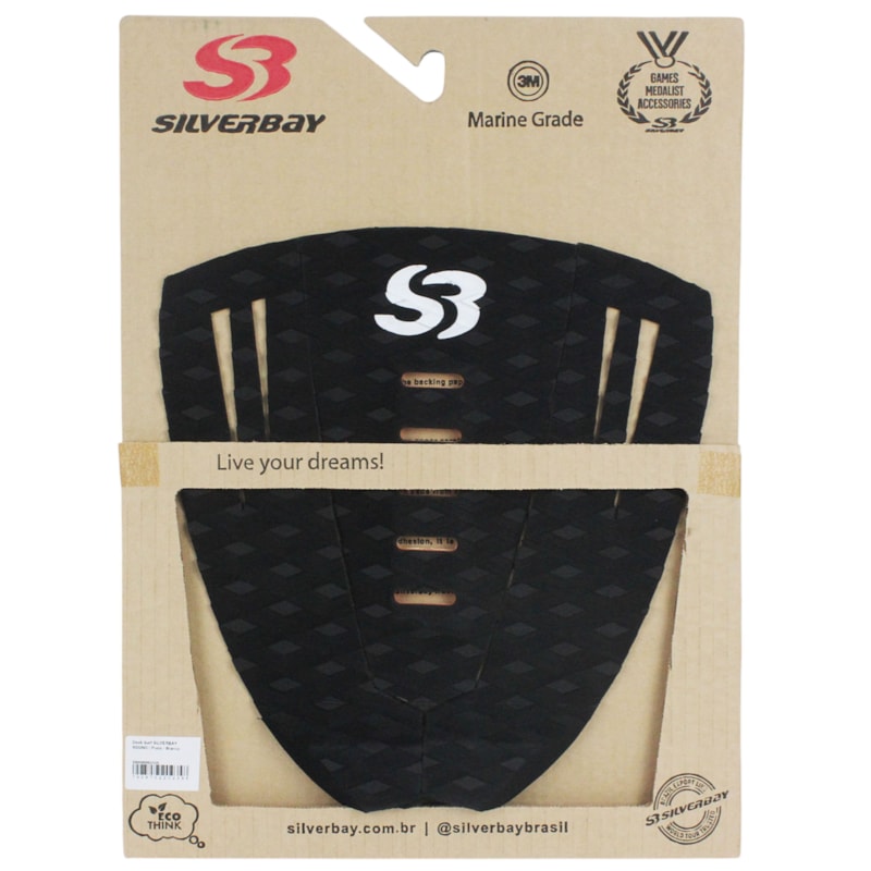 Deck para Prancha de Surf Silverbay Round Black White