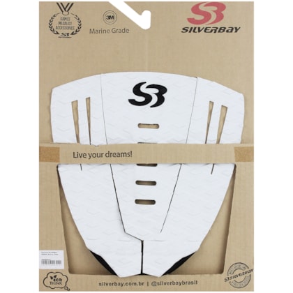 Deck para Prancha de Surf Silverbay Round Branco Preto