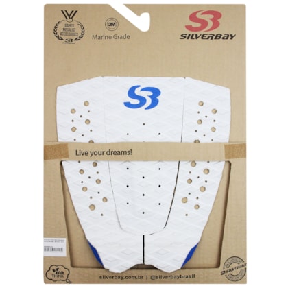 Deck para Prancha de Surf Silverbay Signature Alejo Muniz Branco Azul